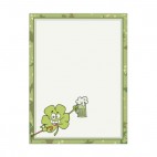Clover leaf with beer mug and cane green frame and border , decals stickers