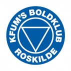 KFUM s Boldklub Roskilde soccer team logo, decals stickers