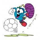 Izzy Atlanta 1996 Summer Olympics playing soccer logo, decals stickers