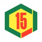 Clube 15 de Novembro de Campo Bom soccer team logo, decals stickers