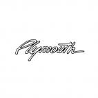 Plymouth outline, decals stickers
