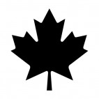 Maple leaf silhouette, decals stickers
