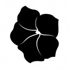 Hibiscus flower silhouette, decals stickers