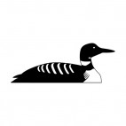 Duck swimming, decals stickers