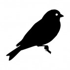 Small bird on twig, decals stickers