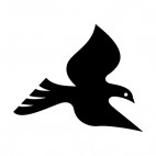 Dove with wings wide open, decals stickers