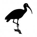 Crane bird standing on a twig, decals stickers