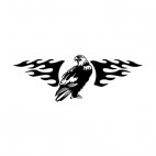 Flamboyant eagle looking back , decals stickers