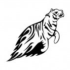Flamboyant tiger jumping, decals stickers