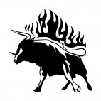 Flamboyant bull , decals stickers