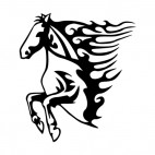 Flamboyant horse jumping, decals stickers
