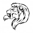 Angry lion face roaring mascot, decals stickers