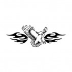 Flamboyant eagle rushing , decals stickers