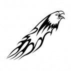 Flamboyant eagle head with beak open , decals stickers