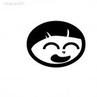 Funny face, decals stickers