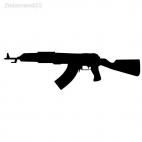 Gun pistol AK47, decals stickers