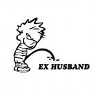 Pee on ex husband, decals stickers