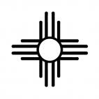 Zia sun symbol , decals stickers