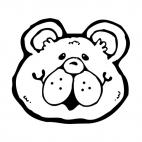 Bear face, decals stickers