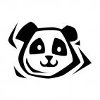 Panda's face, decals stickers
