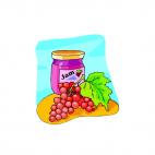 Grapes with grapes jam, decals stickers
