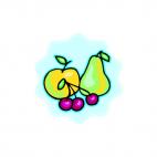 Apple,pear and cherries, decals stickers