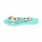 Duck family, decals stickers
