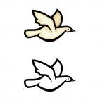 Peace doves, decals stickers