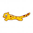 Running baby cheetah, decals stickers