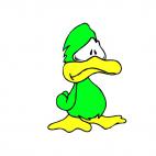Depressed green duck, decals stickers