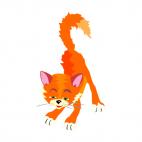 Happy orange cat, decals stickers
