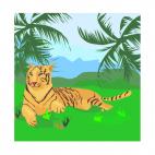 Tiger in the nature, decals stickers