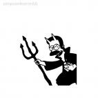 Ned Flanders evil the Simpsons, decals stickers