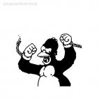 Homer King kong the Simpsons, decals stickers