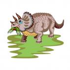 Triceratops eating, decals stickers