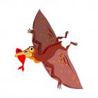 Pterodactyl biting fish, decals stickers