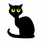 Black cat, decals stickers