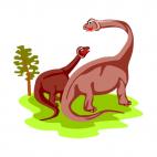 Tyrannosaurus looking at each other, decals stickers