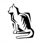 Cat sitting, decals stickers