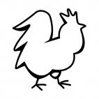 Rooster silhouette, decals stickers
