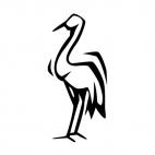Swan standing up, decals stickers