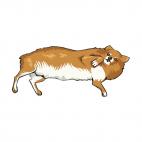 Dog laying down, decals stickers