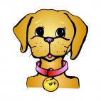 Female dog face, decals stickers