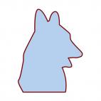 Dog silhouette, decals stickers