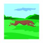 Greyhound running, decals stickers