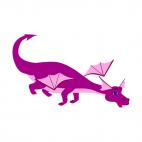 Flying purple dragon, decals stickers