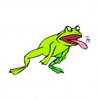 Frog catching mosquito, decals stickers