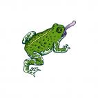 Frog with tongue out, decals stickers