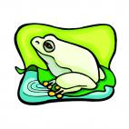 Frog on a lilies, decals stickers