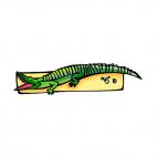 alligator with mouth open, decals stickers